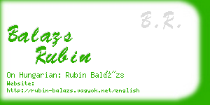 balazs rubin business card